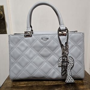 Guess Quilted Gray Handbag